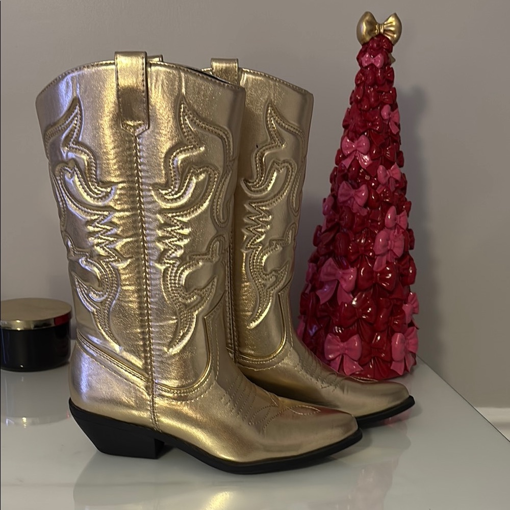 Gold Cowboy Boots
